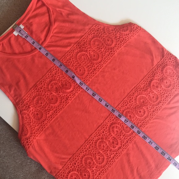 jJ.Crew sleeveless 100% Cotton top with Lace-L - Picture 12 of 16